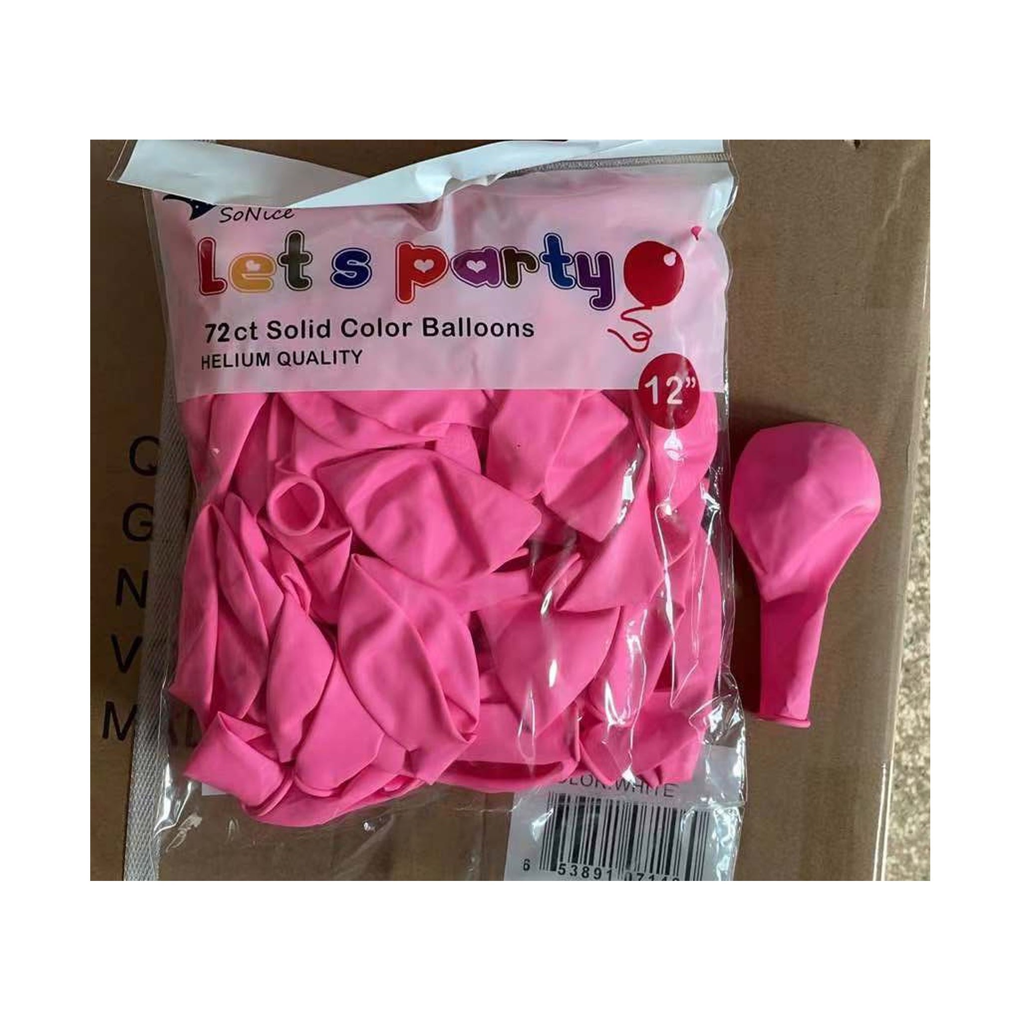 12"Balloon Light Pink 72 ct